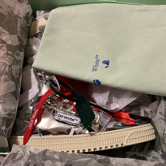 NWT OFF-WHITE 3.0 off court full mirror Womens high top sneaker - Picture 2 of 8